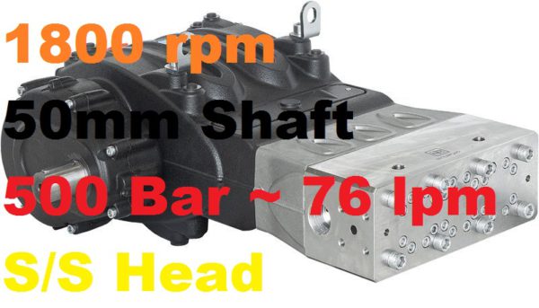 500 Bar 76 lpm Pratissoli Pump SM24-GB18