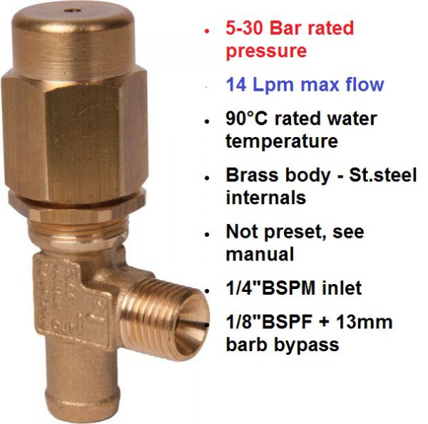 5-30 Bar 14 LPM VS30 Safety Relief Valve 60.0560.30