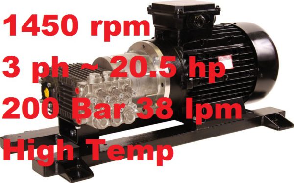 Interpump 200 Bar 38 lpm 3 Phase MPU M100-1331