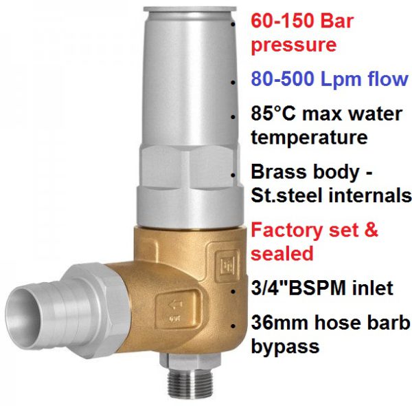 150 Bar 80-500 LPM  Safety Relief Valve S455/150