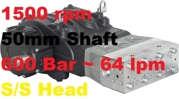 600 Bar 64 lpm Pratissoli Pump SM22-GB15