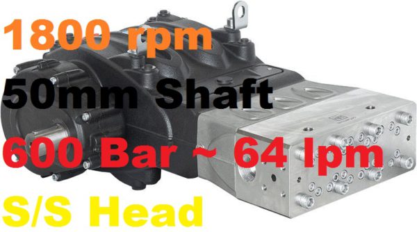600 Bar 64 lpm Pratissoli Pump SM22-GB18