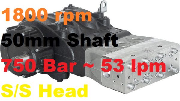 750 Bar 53 lpm Pratissoli Pump SM20-GB18