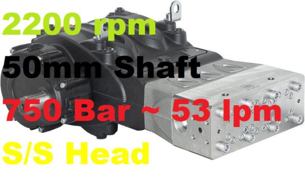 750 Bar 53 lpm Pratissoli Pump SM20-GB22