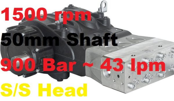 900 Bar 43 lpm Pratissoli Pump SM18-GB15