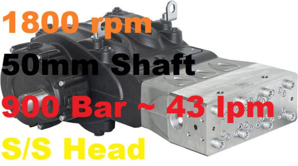 900 Bar 43 lpm Pratissoli Pump SM18-GB18