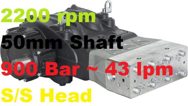 900 Bar 43 lpm Pratissoli Pump SM18-GB22