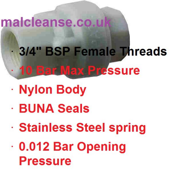Check Valve 1" F BSP NYLON 8369002