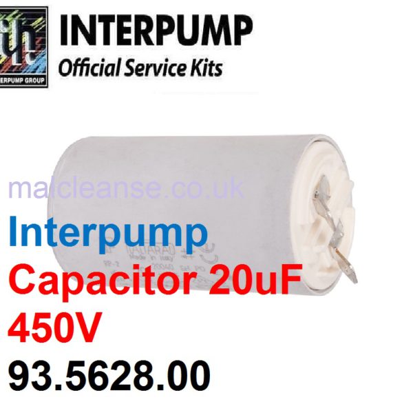 Interpump Capacitor 20uF 450V D.40mm 93.5628.00
