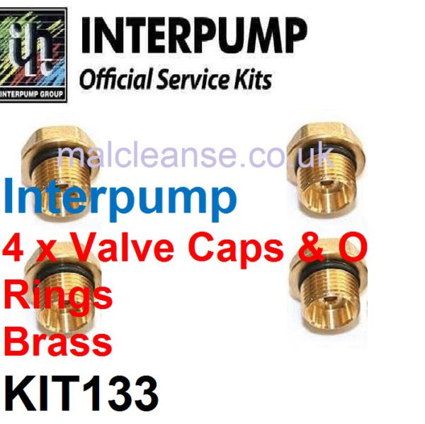 Interpump KIT133 4 x Valve Caps & O Rings