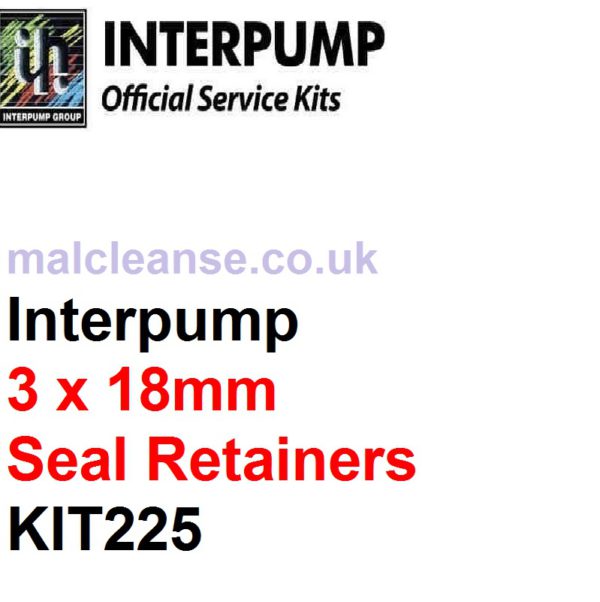 Interpump KIT225 3 x 18mm Seal Retainers & O Rings - IPKIT225