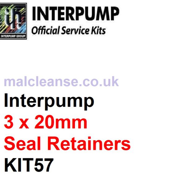 Interpump KIT57 3 x 20mm Seal Retainers & O rings