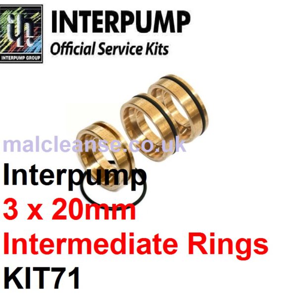 Interpump KIT71 3 x 20mm Intermediate Rings & Seals