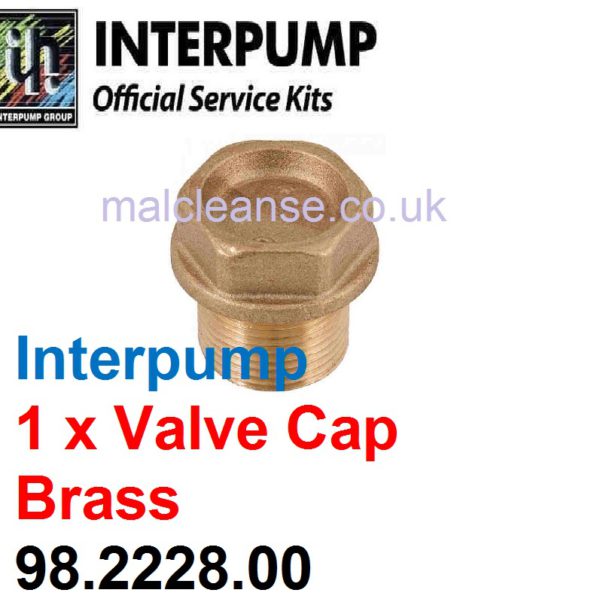 Interpump Valve Cap M24x1.5x17.5mm Brass - 98.2228.00