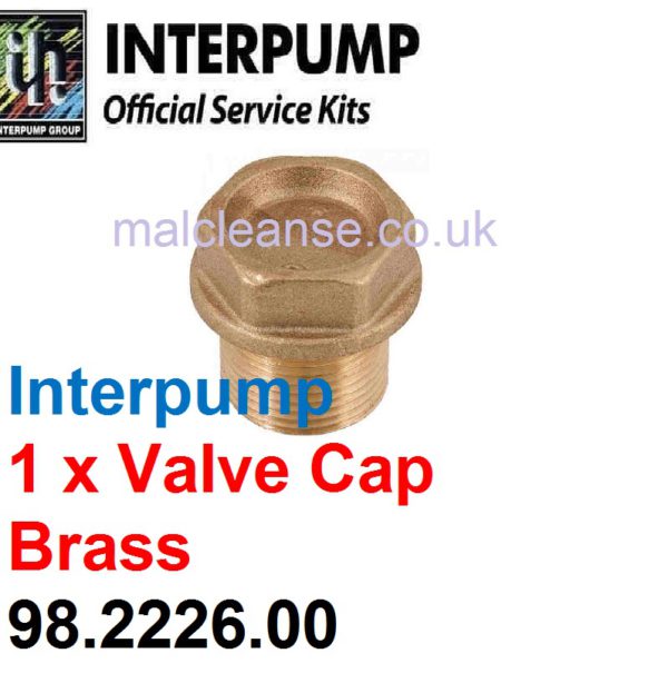 Interpump Valve Cap M24x1.5x17 Brass 98.2226.00