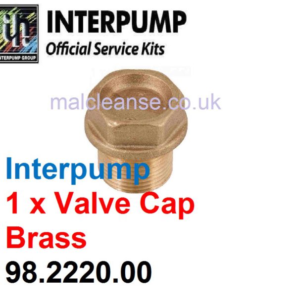 Interpump Valve Cap M24x2x16.5mm Brass 98.2220.00