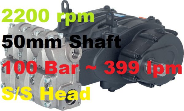 Pratissoli 100 Bar 399 lpm Pressure Pump MW55-GB22