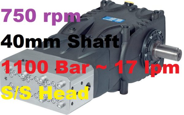 Pratissoli 1100 Bar 17 lpm Pressure Pump VF14-17