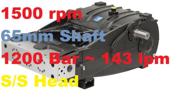 Pratissoli 1200 Bar 143 lpm Pressure Pump TR30-GB15