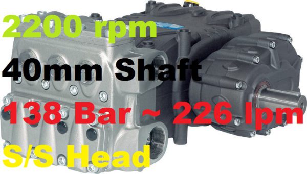 Pratissoli 138 Bar 226 lpm Pressure Pump KS40-GB22