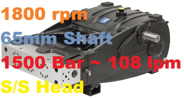 Pratissoli 1500 Bar 108 lpm Pressure Pump TR26-GB18