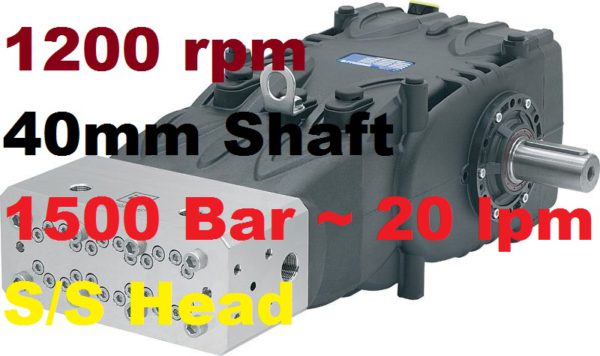 Pratissoli 1500 Bar 20 lpm Pressure Pump VK12