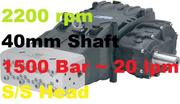 Pratissoli 1500 Bar 20 lpm Pressure Pump VK12-GB22