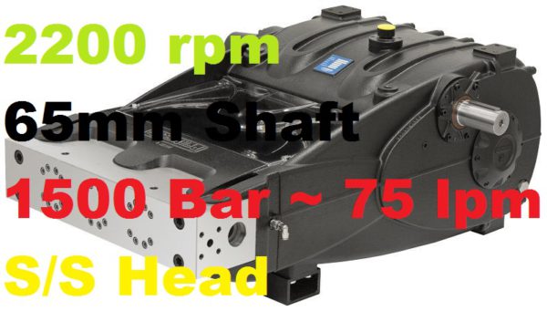 Pratissoli 1500 Bar 75 lpm Pressure Pump SR26-GB22