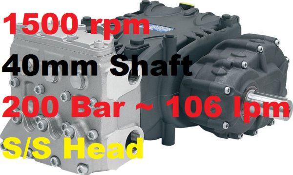 Pratissoli 200 Bar 106 lpm Pressure Pump KF30-GB15