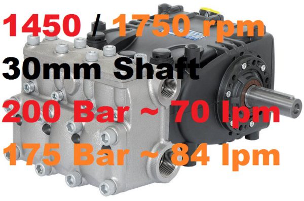 Pratissoli 200 Bar 70 lpm Pressure Pump KT28