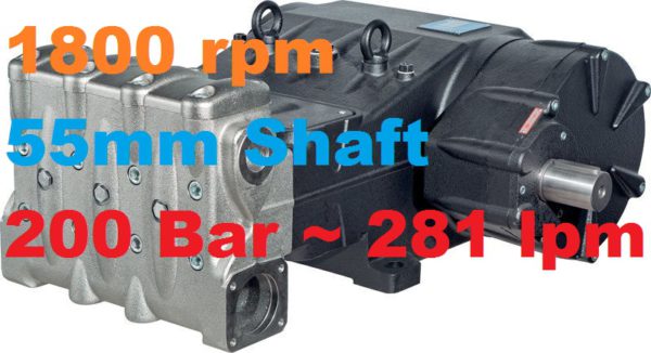 Pratissoli 205 Bar 281 lpm Pressure Pump MK55-GB18
