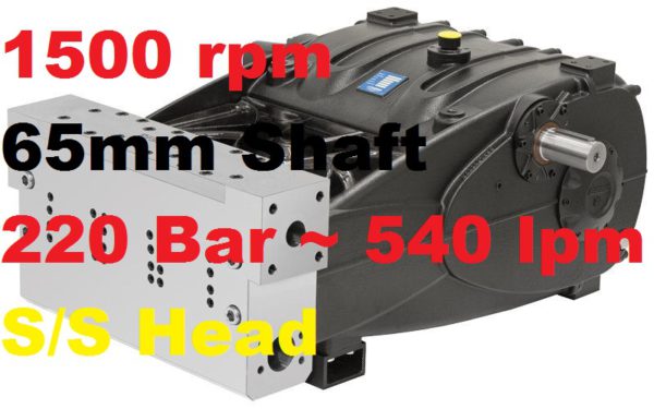 Pratissoli 220 Bar 540 lpm Pressure Pump SR70-GB15