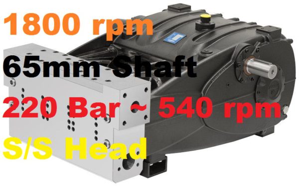 Pratissoli 220 Bar 540 lpm Pressure Pump SR70-GB18