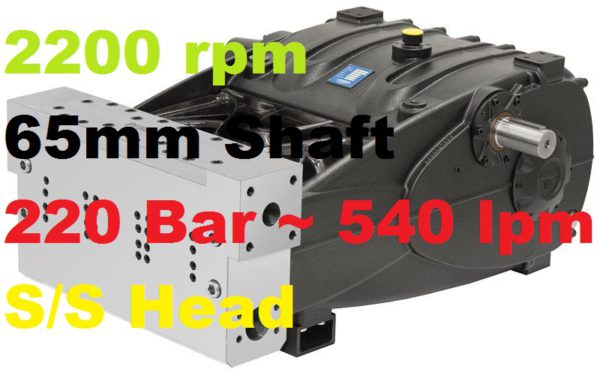 Pratissoli 220 Bar 540 lpm Pressure Pump SR70-GB22