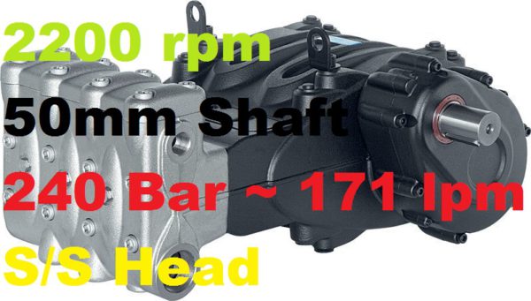Pratissoli 240 Bar 171 lpm Pressure Pump MW36-GB22