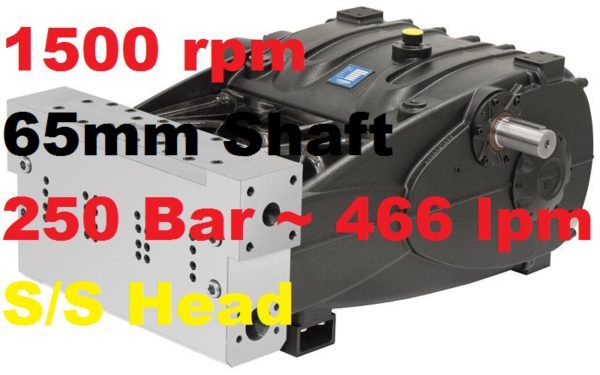 Pratissoli 250 Bar 466 lpm Pressure Pump SR65-GB15