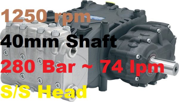Pratissoli 280 Bar 74 lpm Pressure Pump HF25-GB12