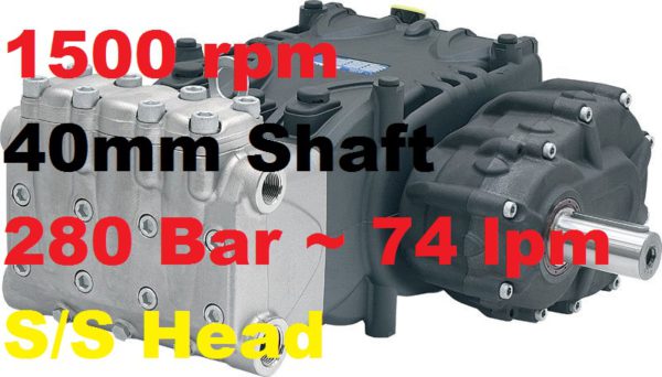 Pratissoli 280 Bar 74 lpm Pressure Pump HF25-GB15
