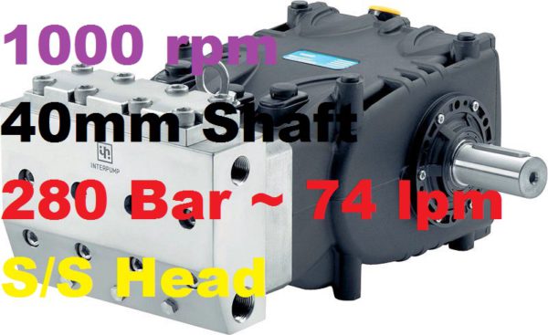 Pratissoli 280 Bar 74 lpm Pressure Pump HFN25