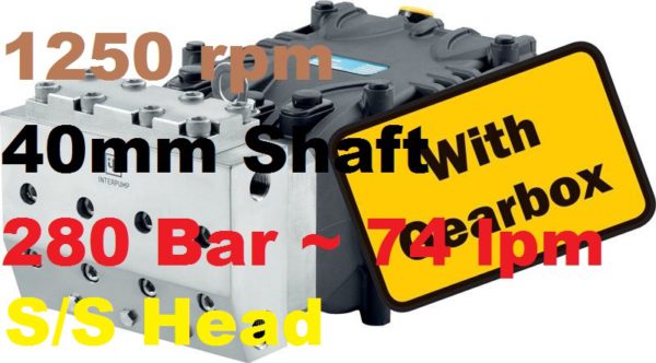 Pratissoli 280 Bar 74 lpm Pressure Pump HFN25-GB12