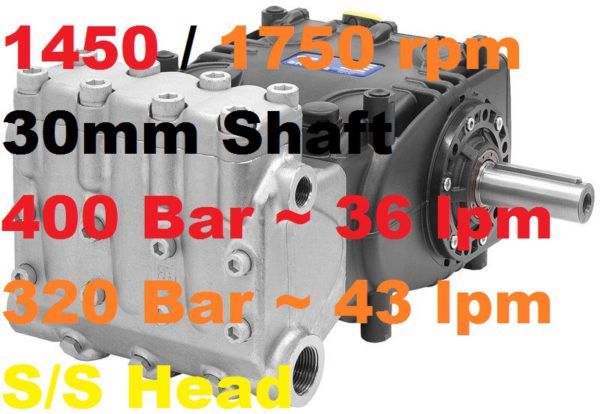 Pratissoli 400 Bar 36 lpm Pressure Pump KT20