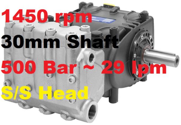 Pratissoli 500 Bar 29 lpm Pressure Pump KT18