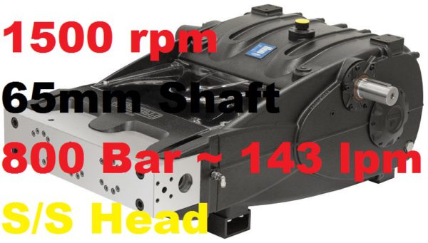 Pratissoli 800 Bar 143 lpm Pressure Pump SR36-GB15