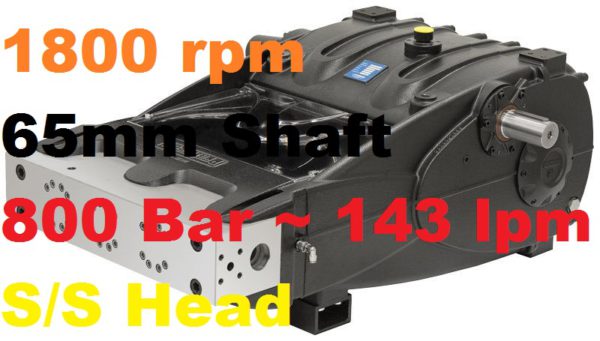 Pratissoli 800 Bar 143 lpm Pressure Pump SR36-GB18