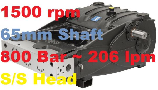 Pratissoli 800 Bar 206 lpm Pressure Pump TR36-GB15