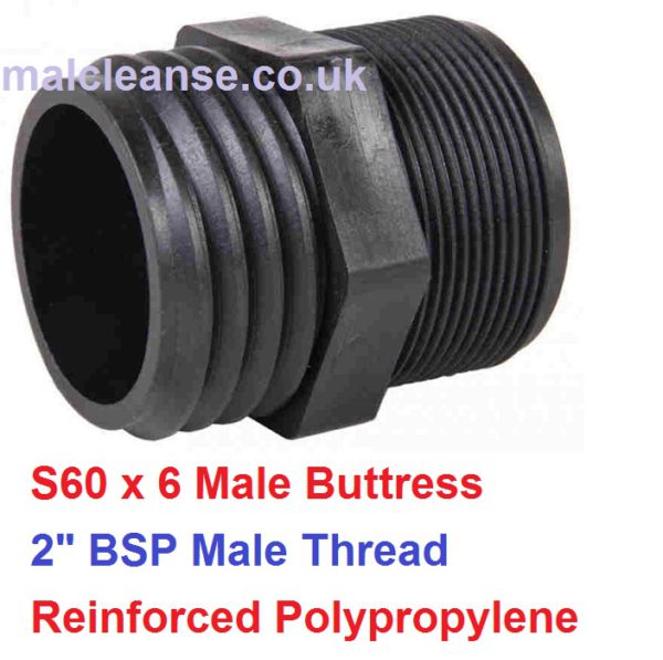 S60 IBC Male Buttress Thread x 2" BSP Male Thread 505-1048