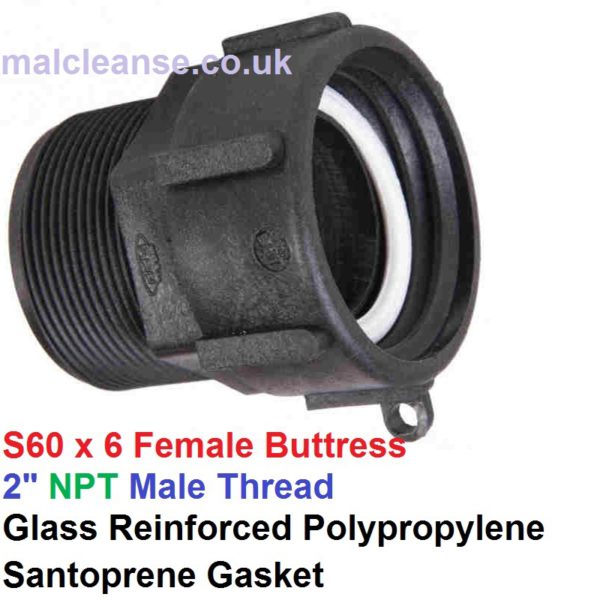 S60 IBC X 2" NPT Threaded Adaptor 9901-TA283