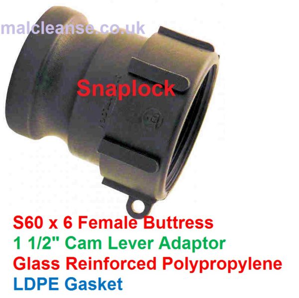 S60 x 1 1/2" IBC Cam Lock Adaptor 505-1012