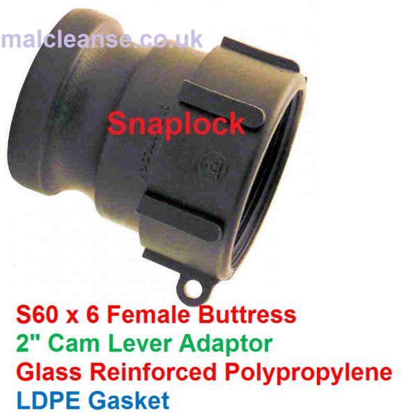 S60 x 2" IBC Cam Lock Adaptor 505-1014